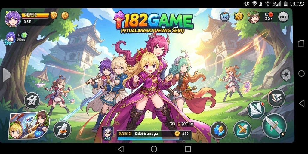 Tampilan menarik dari gameplay 182GAME yang penuh warna.