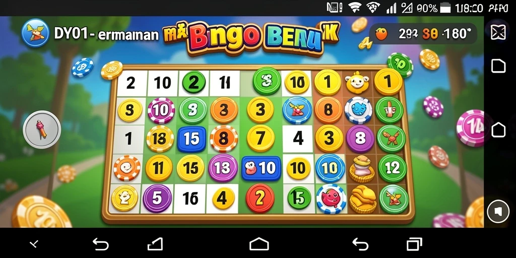 Menampilkan gameplay seru dari permainan Bingo DY01.