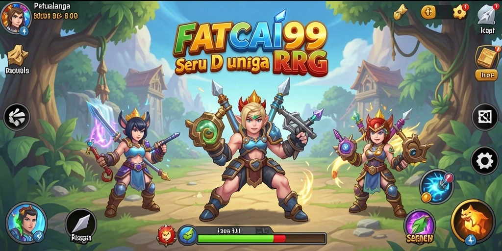 Tangkapan layar menampilkan aksi seru dalam gameplay RPG FATCAI99.