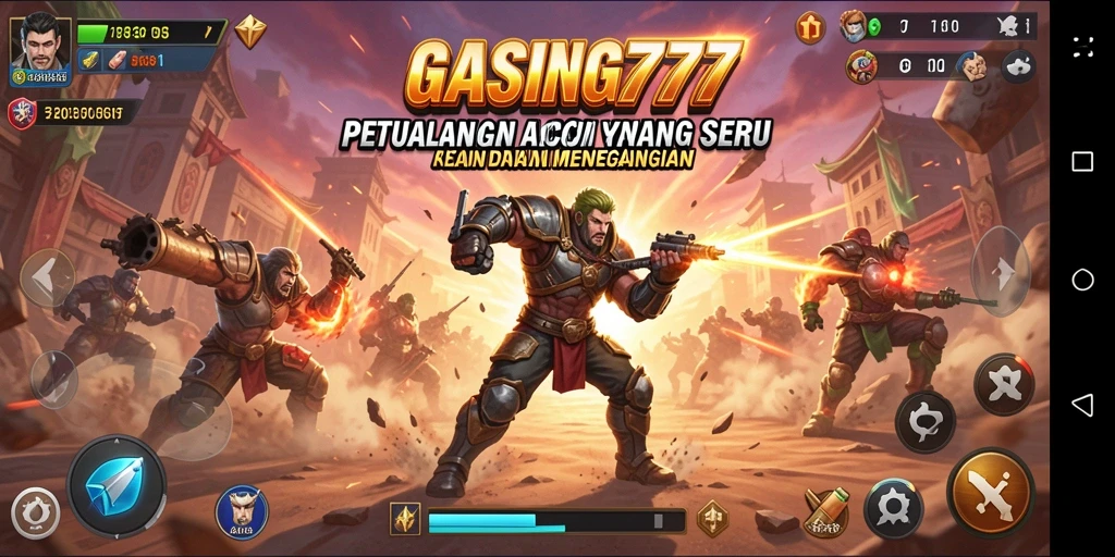 Tampilan gameplay GASING777 yang seru dengan aksi mendebarkan.