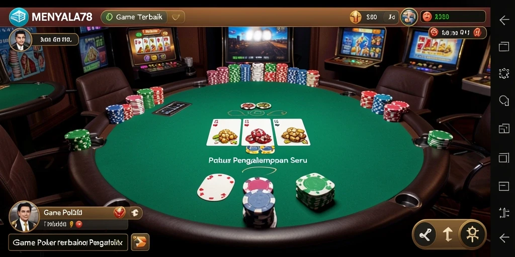 Screenshot utama MENYALA78 menampilkan gameplay Poker yang seru dan menarik.