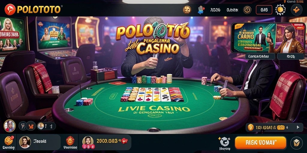 Tampilan gameplay Live Casino yang mengesankan di POLOTOTO.