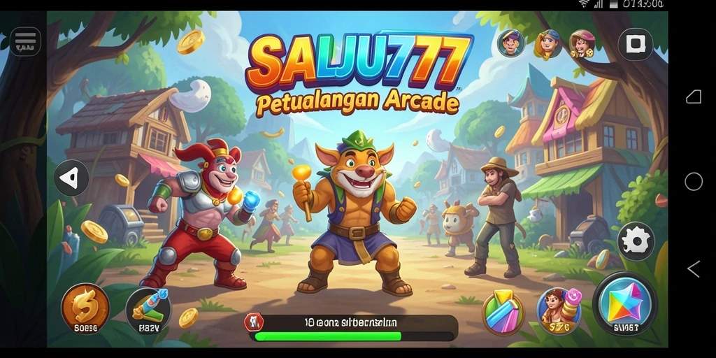 Screenshot gameplay SALJU777 dengan aksi seru di dunia arcade.