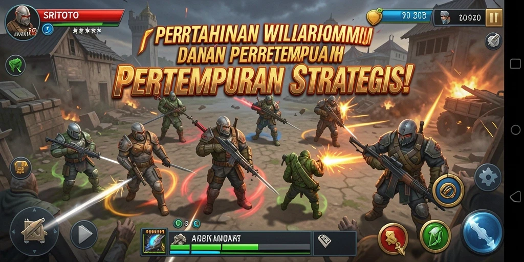 Tampilan gameplay SRITOTO yang seru dalam Tower Defense.